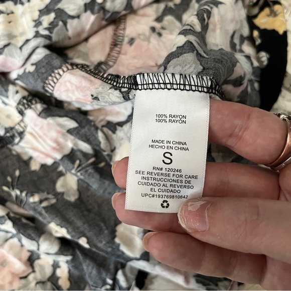 NWT Wallflower Floral Slip Spaghetti Strap V-Neck Ruffle Hem Mini Dress S - Picture 12 of 14